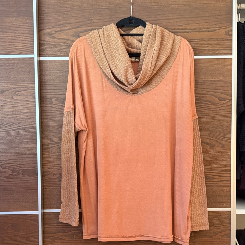 Kori Women's Two-Tone Cowl Neck Sweater